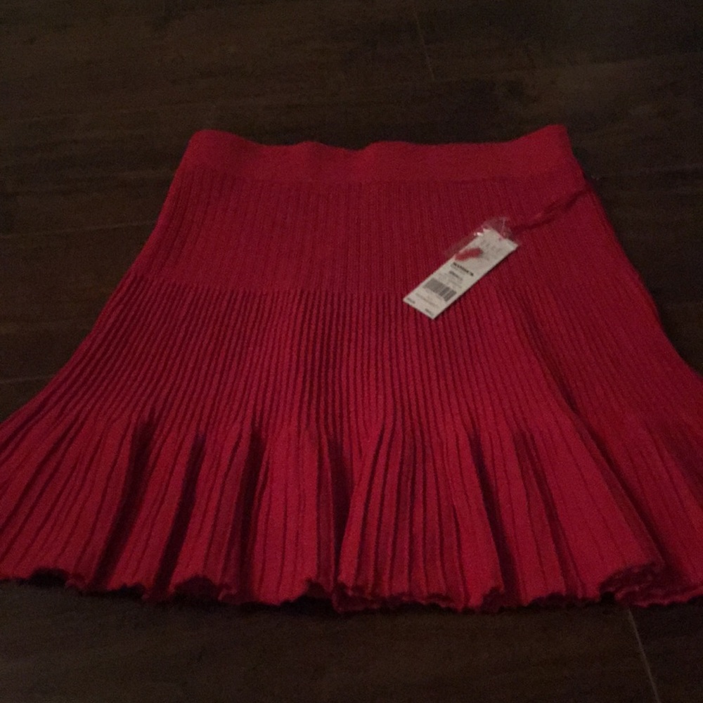 Red pleated skirt super cute for office or dinner